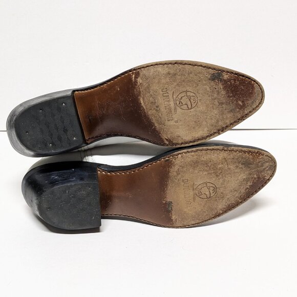 Durango Western Cowboy Boot Womens 10 White Mid Calf Stitched Pointed Toe - Picture 9 of 9